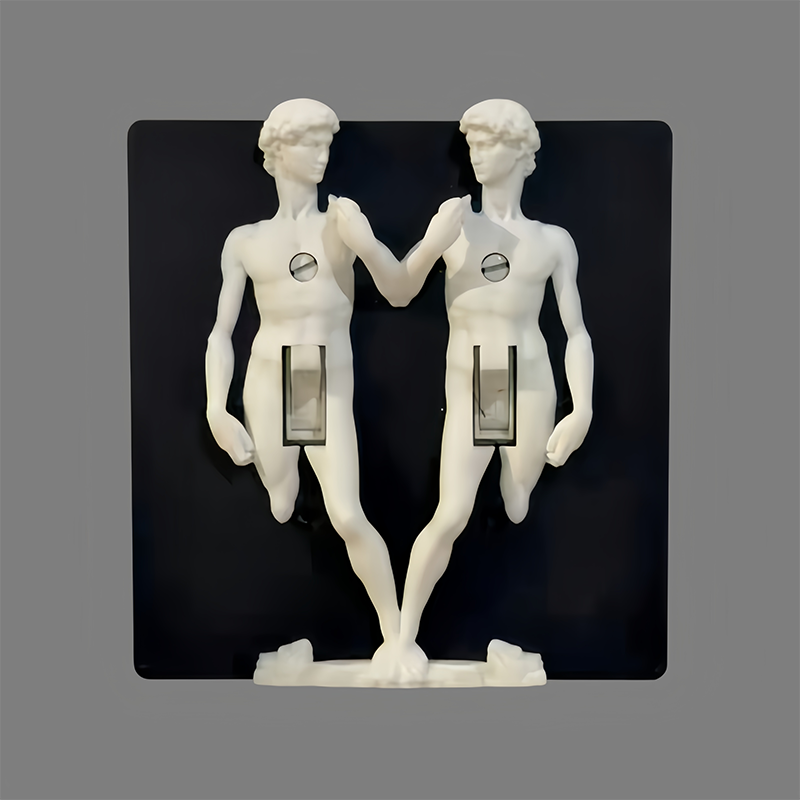 Creative And Fun 3D-Printed Double Light Switch Wall Decor