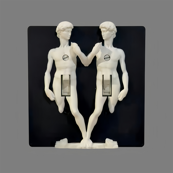 Creative And Fun 3D-Printed Double Light Switch Wall Decor
