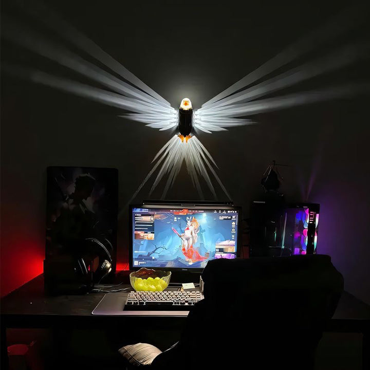 Eagle-Shaped Projection Night Light Wall Decor