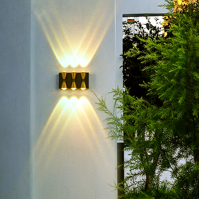 Outdoor LED wall light with a waterproof plastic housing