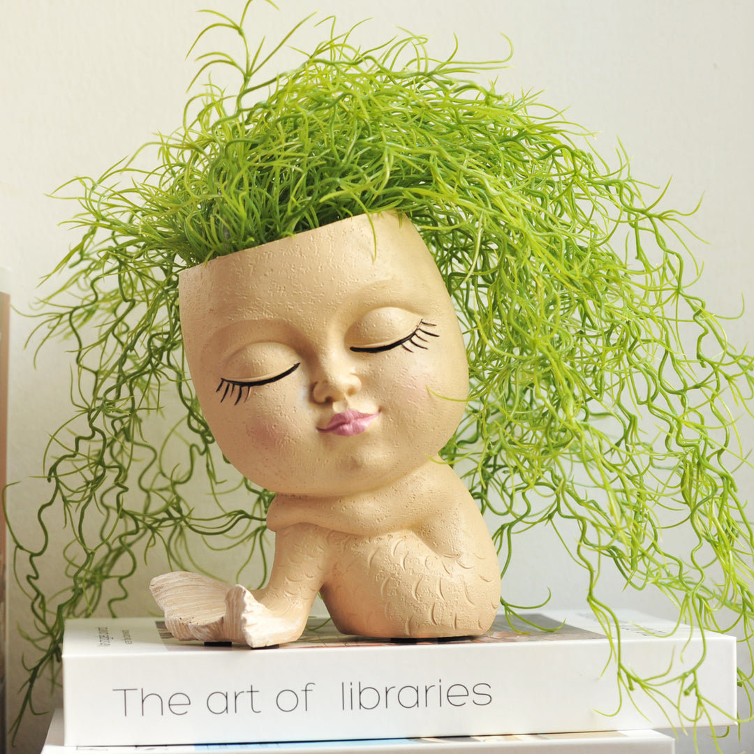 Cute Mermaid Flower Pot Ornament