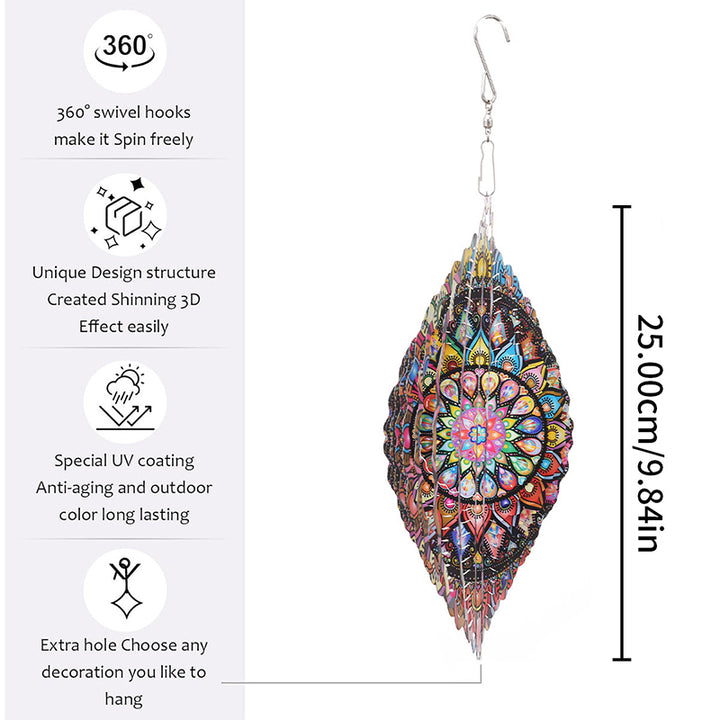 Visual 3D Rotating Metal Wind Chime Ornament—Buy 1 Get 2 Free