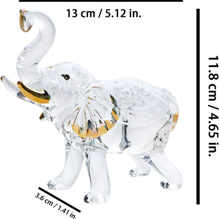 Luxury Rainbow Crystal Elephant – Symbol of Strength, Wisdom &amp; Prosperity