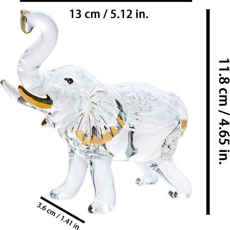 Luxury Rainbow Crystal Elephant – Symbol of Strength, Wisdom & Prosperity