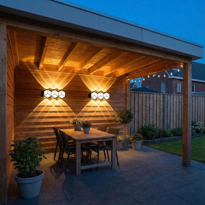 Waterproof aluminum cube LED wall light