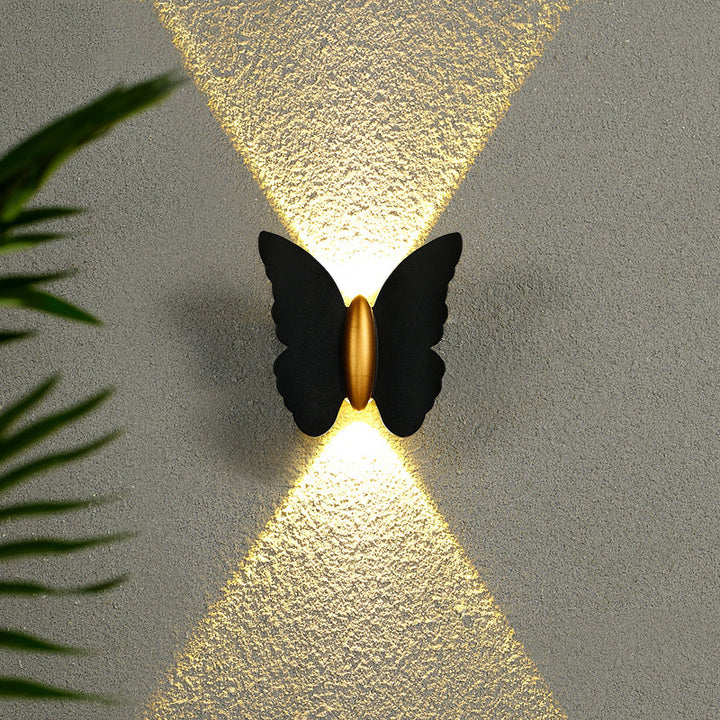 Aluminum Waterproof Outdoor LED Butterfly-Shaped Wall Light