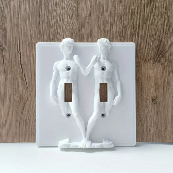 Creative And Fun 3D-Printed Double Light Switch Wall Decor