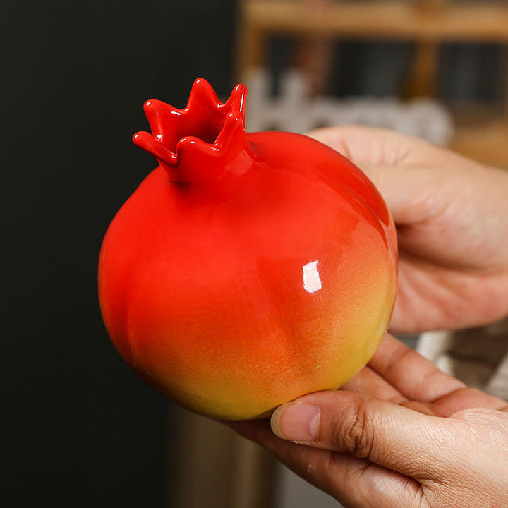 Fruit-shaped ceramic hydroponic planter