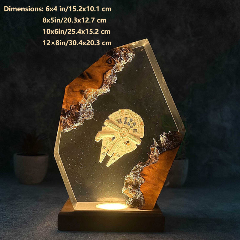 Spaceship Epoxy Resin Lamp