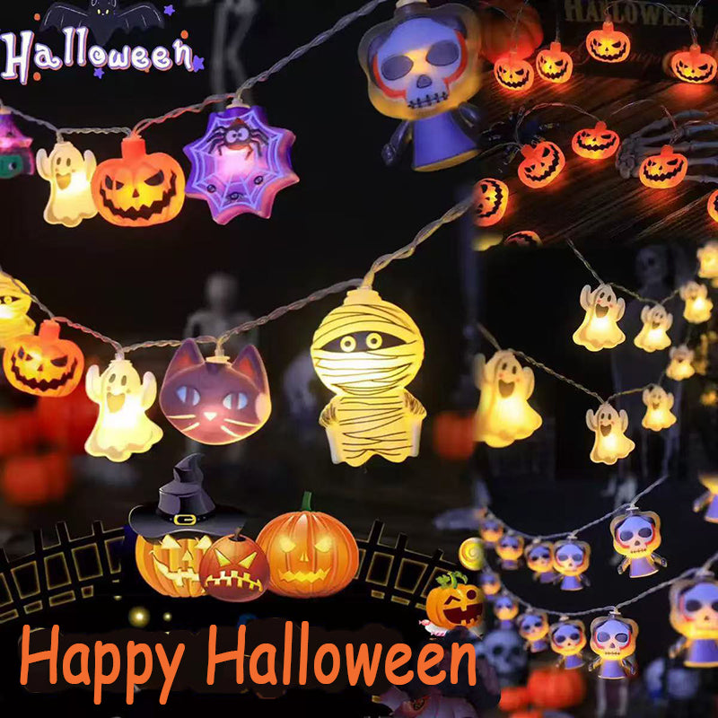 Halloween LED String Light Scene Setup