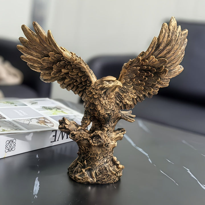 Resin Statue of a Soaring Eagle – Decorative Gift