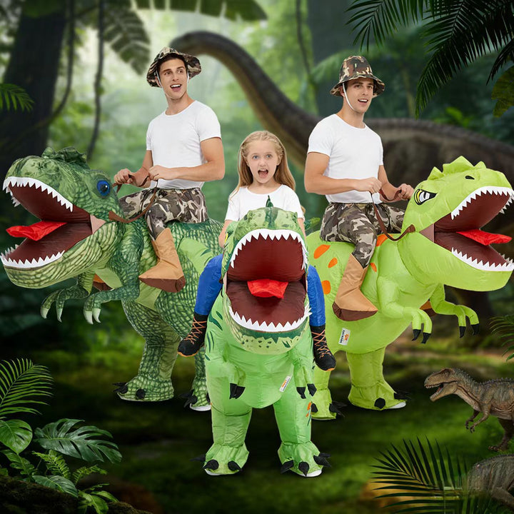 Inflatable dinosaur costume suitable for parties and performances