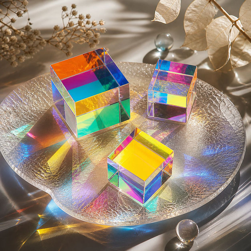Crystal Cube Prism Light and Shadow Mirror