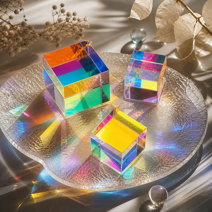Crystal Cube Prism Light and Shadow Mirror