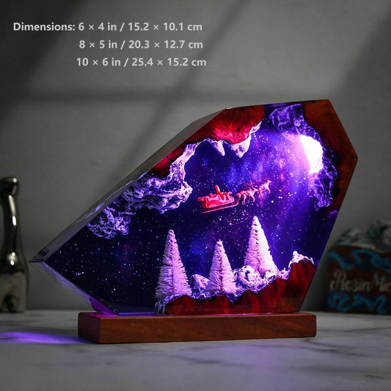 Winter Forest Santa Claus Decorative Lights