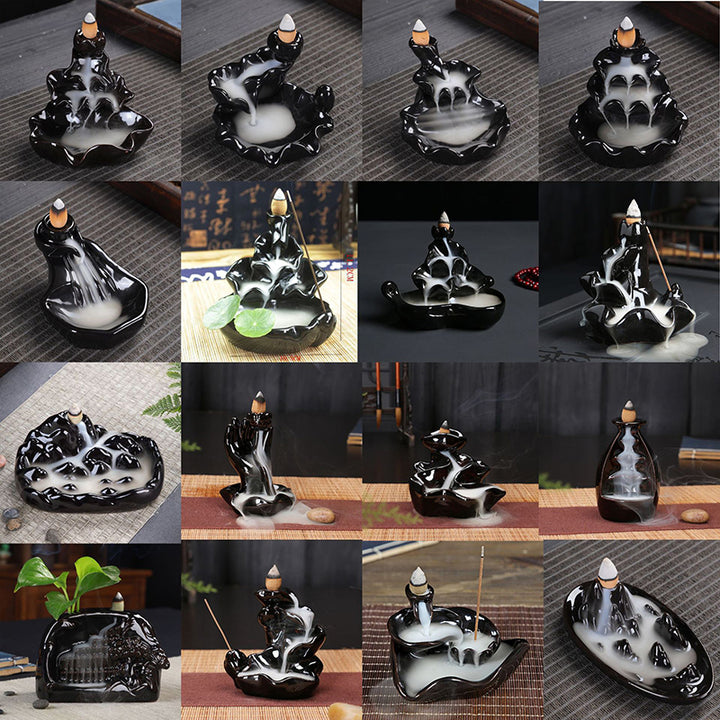 Ceramic Backflow Incense Burner Ornament