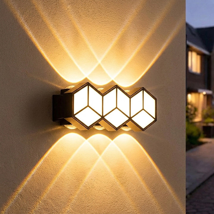 Waterproof aluminum cube LED wall light
