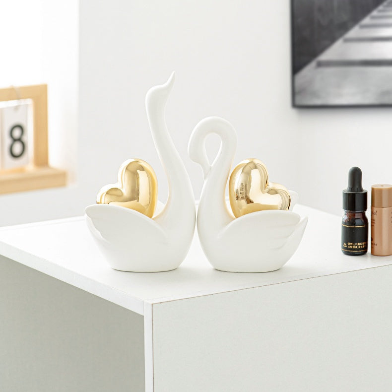 Romantic Swan Couple Ornament