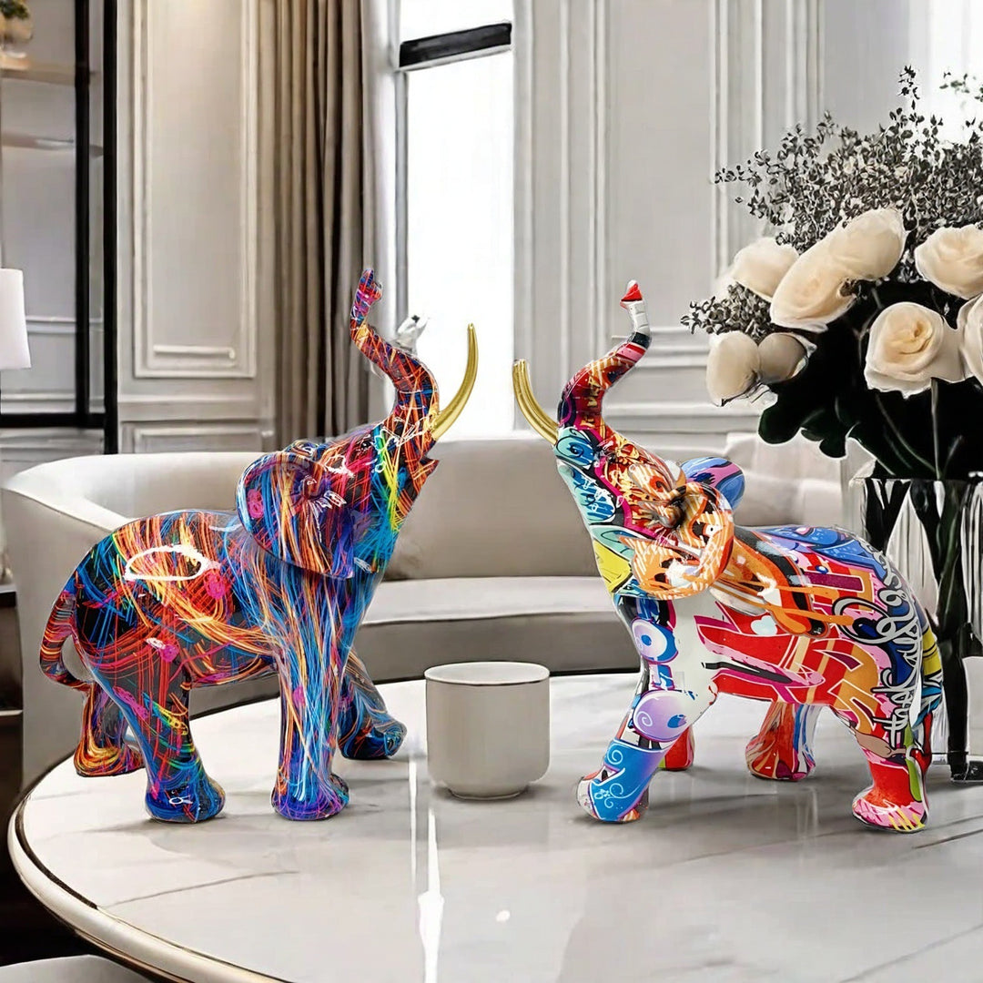Best-selling creative graffiti-style elephant ornament