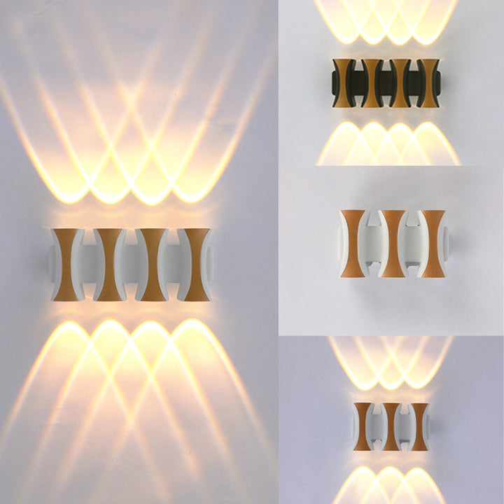 Outdoor LED wall light with a waterproof plastic housing