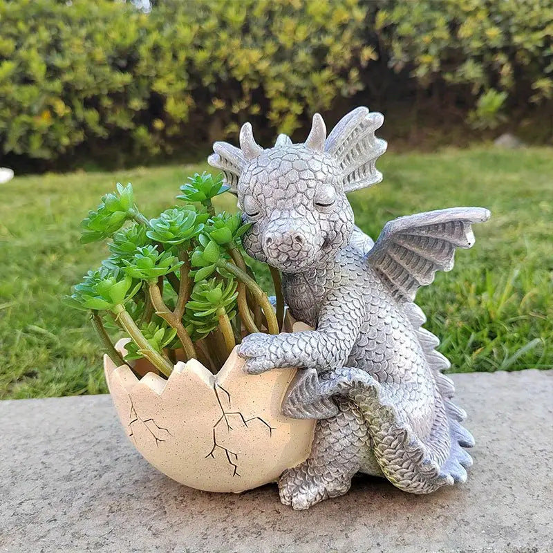 Fun Dinosaur Resin Planter