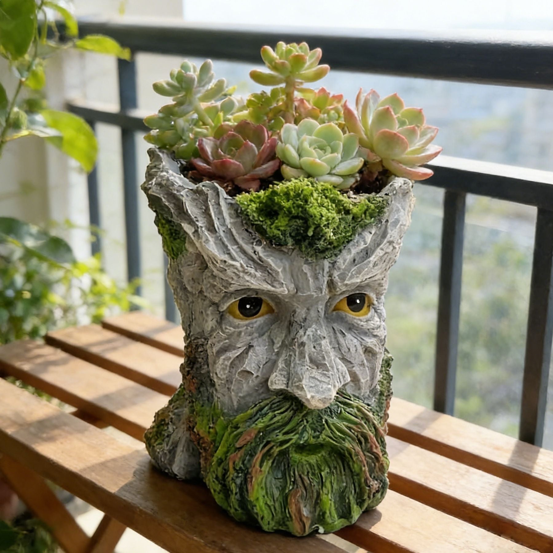 Whimsical "Old Man" Planter — Home Potted Plant Decor