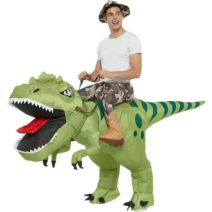 Inflatable dinosaur costume suitable for parties and performances