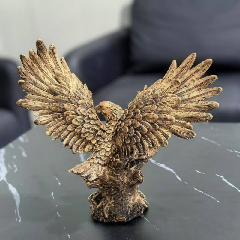 Resin Statue of a Soaring Eagle – Decorative Gift