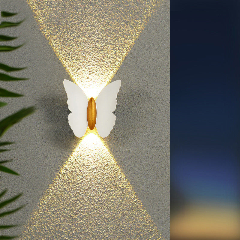 Aluminum Waterproof Outdoor LED Butterfly-Shaped Wall Light