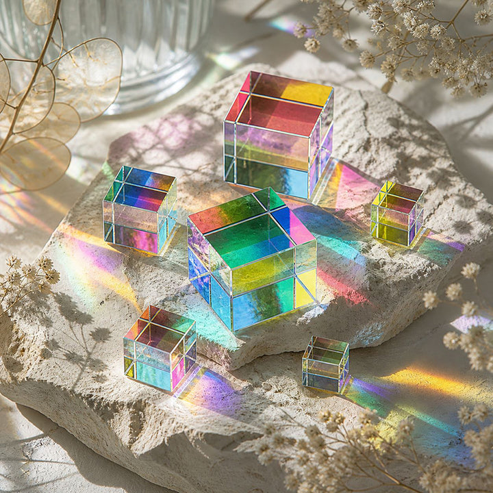 Crystal Cube Prism Light and Shadow Mirror