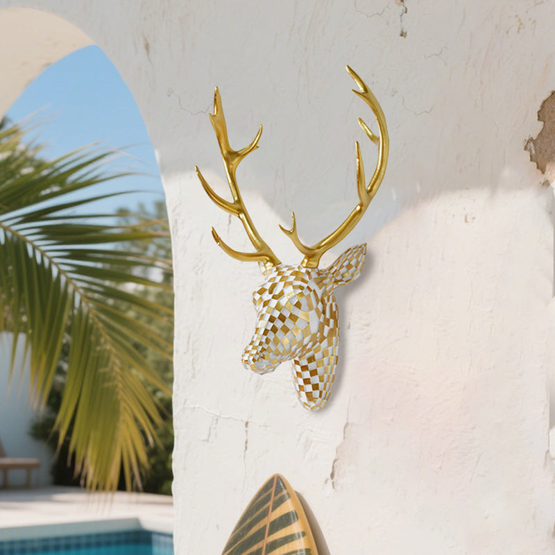 High-end resin mosaic deer head wall mount