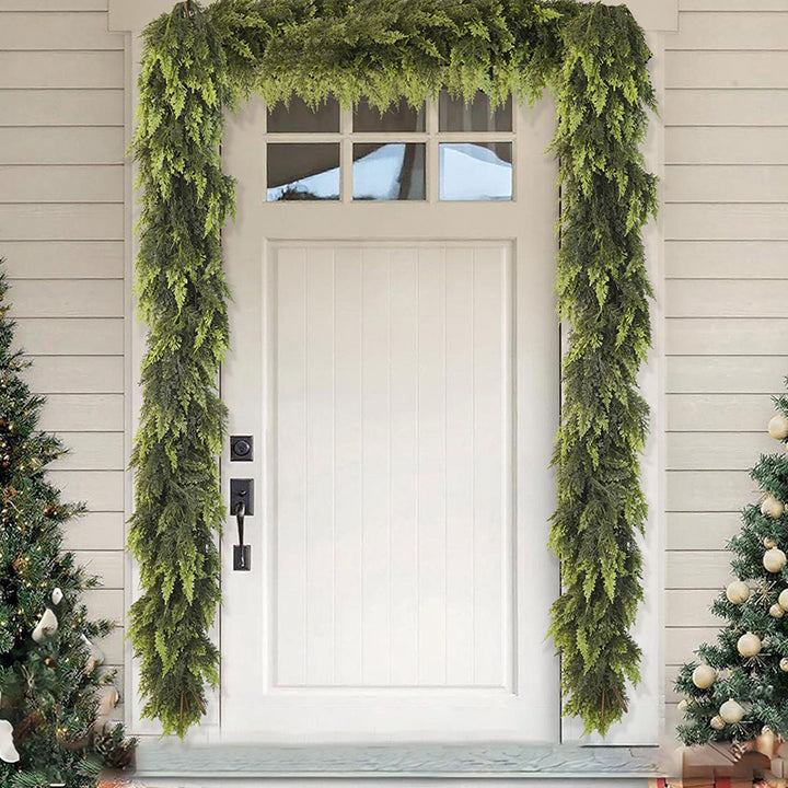 Real-touch cedar garland for holiday decoration
