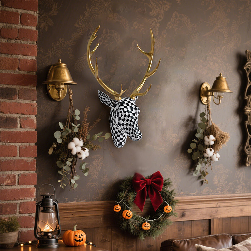 High-end resin mosaic deer head wall mount