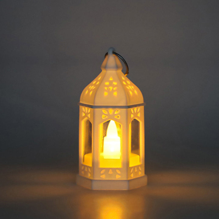 Vintage-style LED electronic candle lantern