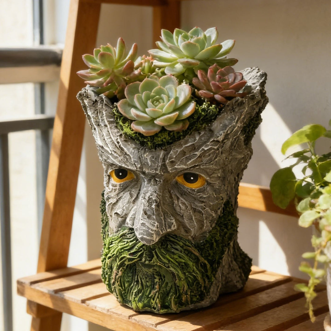 Whimsical "Old Man" Planter — Home Potted Plant Decor