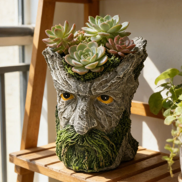 Whimsical "Old Man" Planter — Home Potted Plant Decor