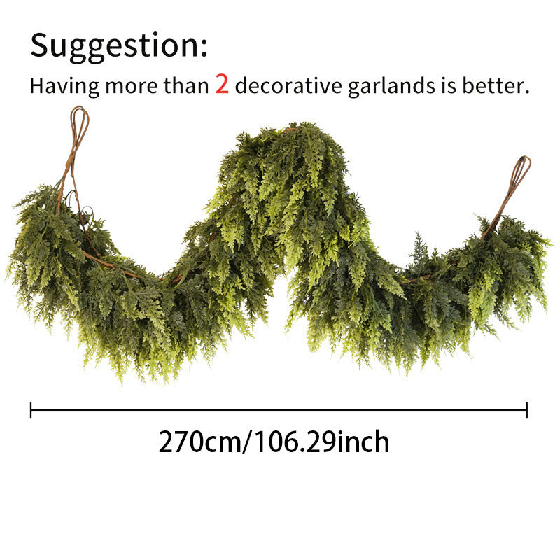 Real-touch cedar garland for holiday decoration