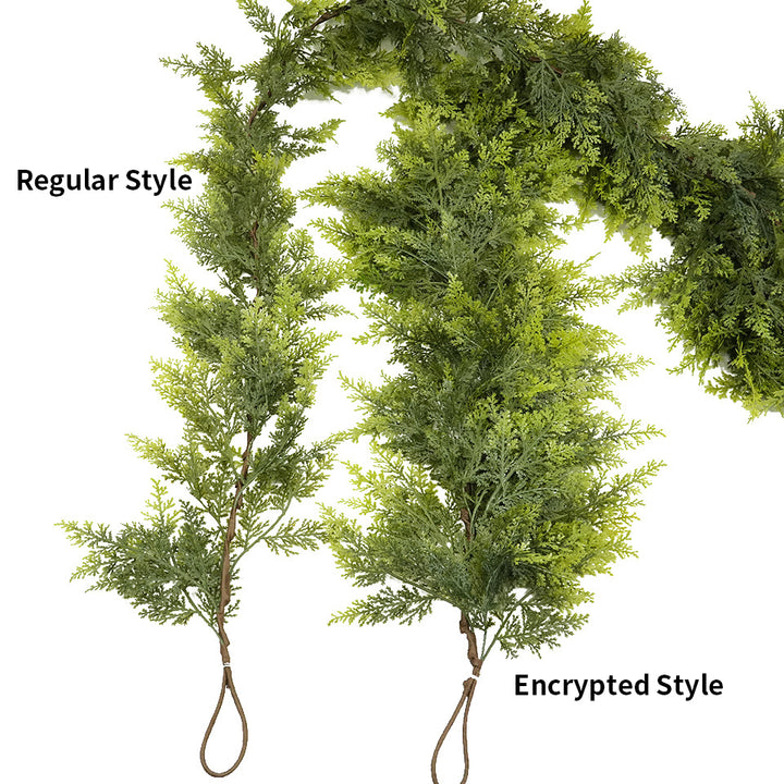 Real-touch cedar garland for holiday decoration