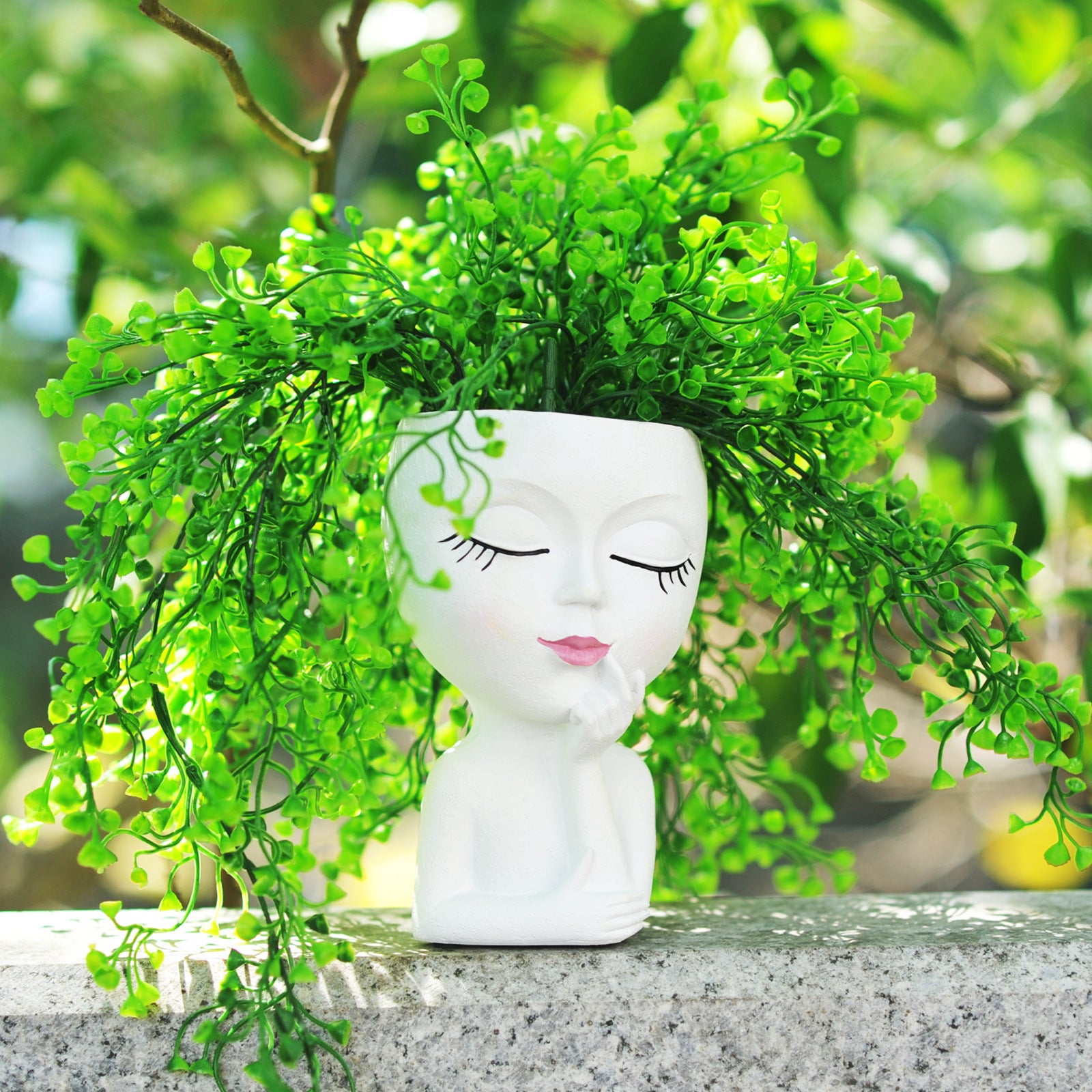 Face-Shaped Planter Ornament