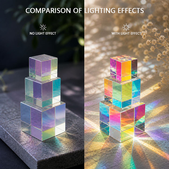 Crystal Cube Prism Light and Shadow Mirror