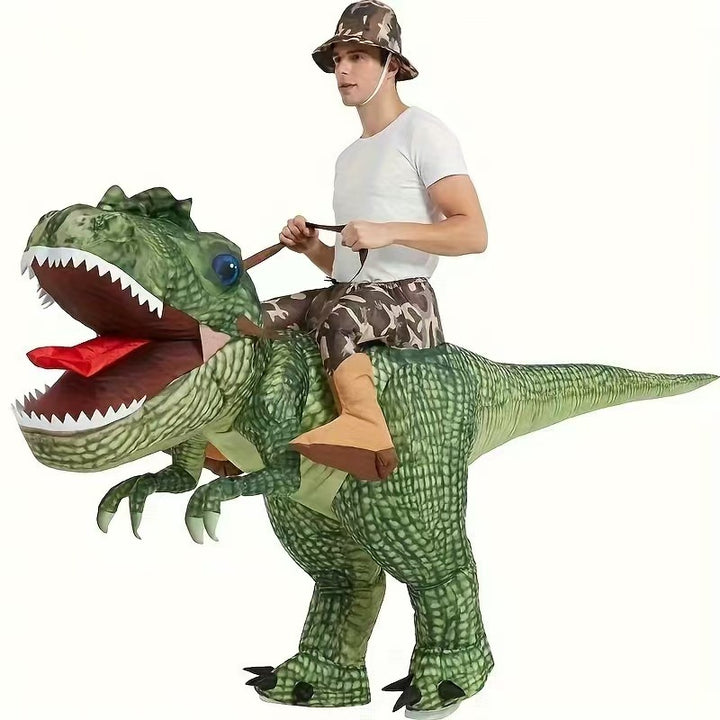 Inflatable dinosaur costume suitable for parties and performances