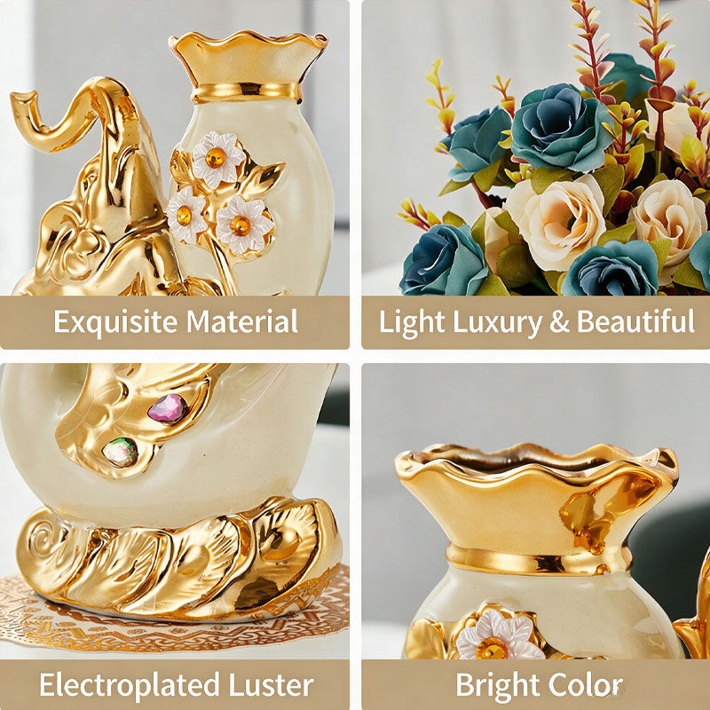 Creative Ceramic Swan-Themed Vases (Pair)