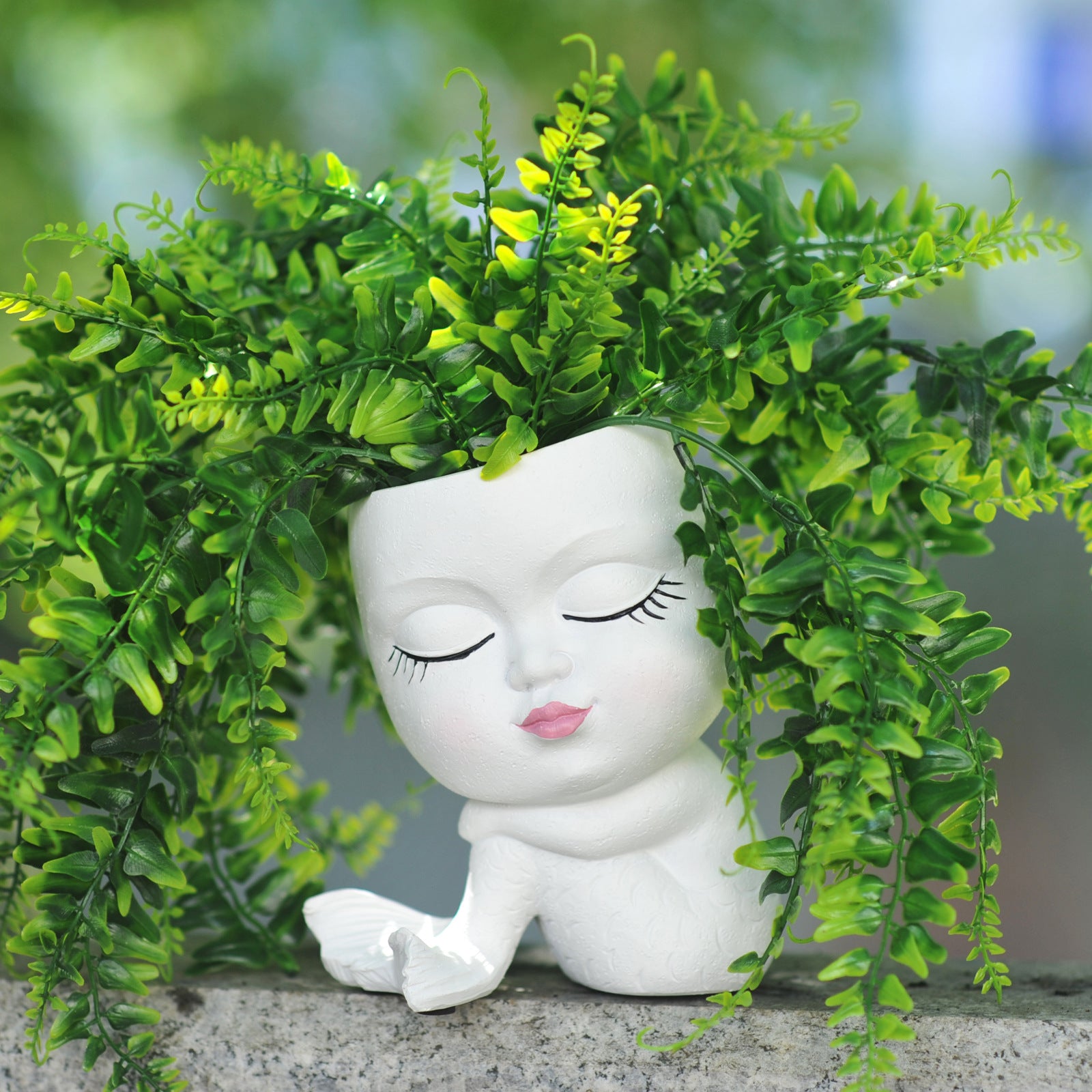 Cute Mermaid Flower Pot Ornament