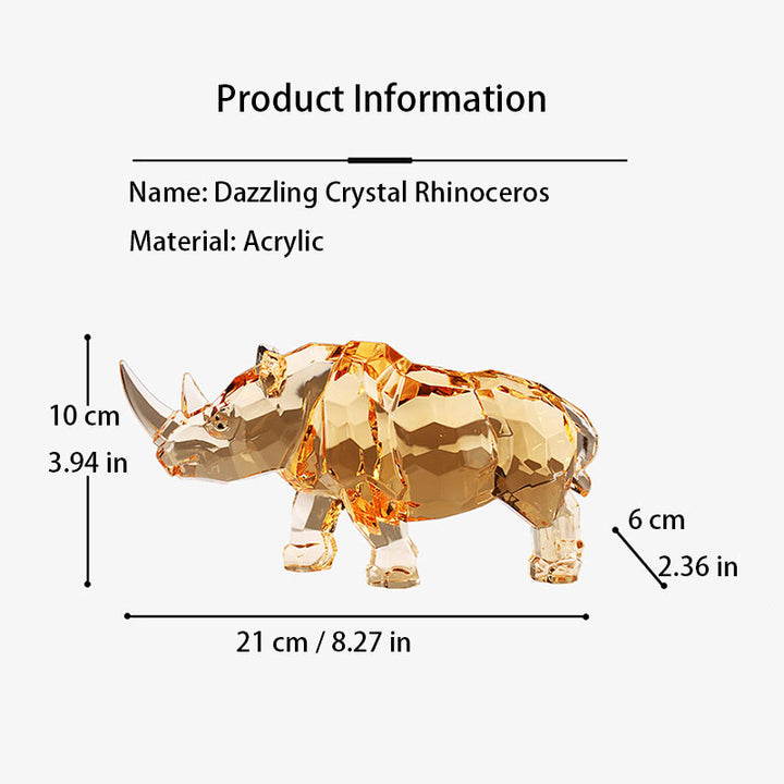 Dazzling Crystal Rhinoceros – Symbol of Strength &amp; Resilience