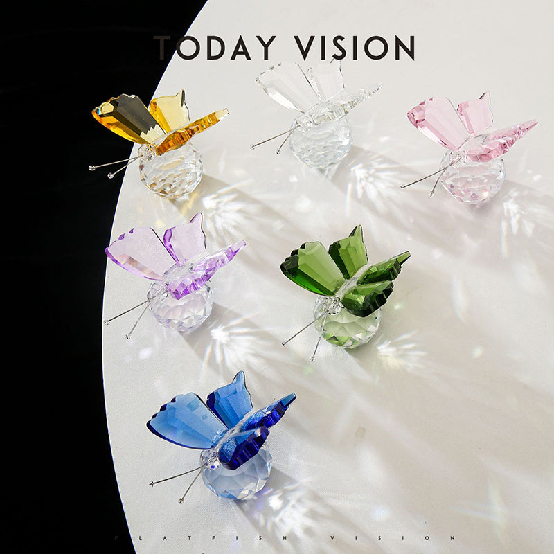 Small crystal butterfly ornament