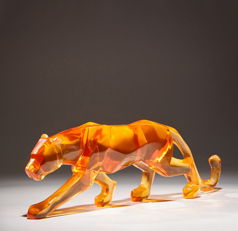 High-end resin cheetah ornament