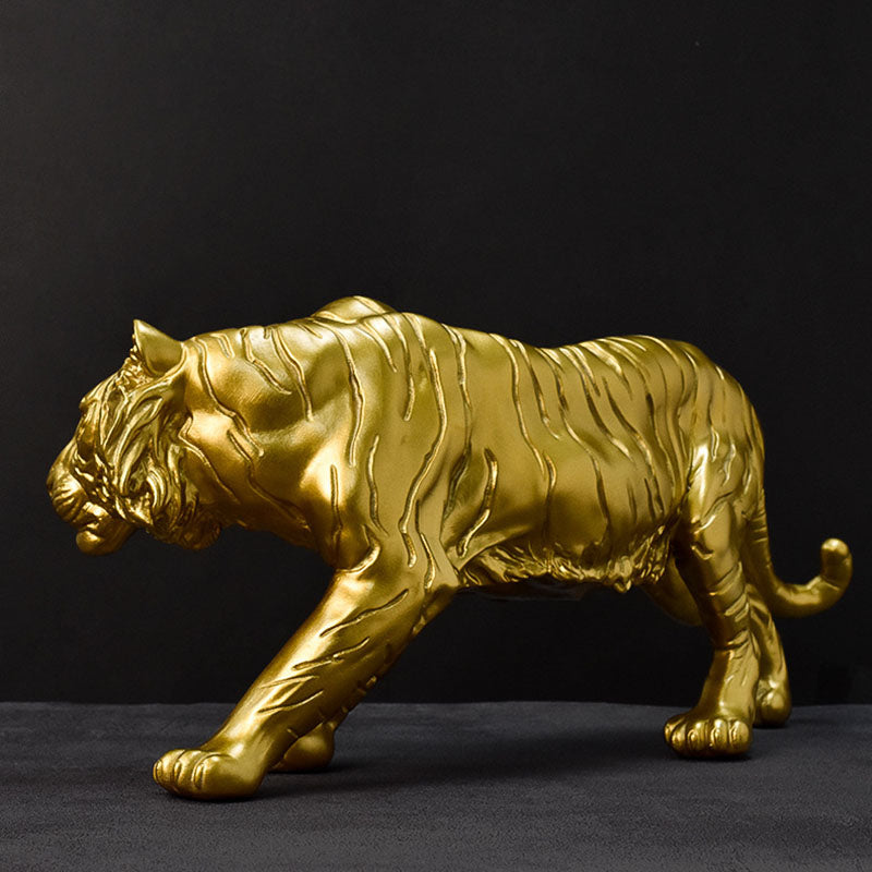 Majestic Golden Tiger Sculpture – Symbol of Power, Courage & Strength