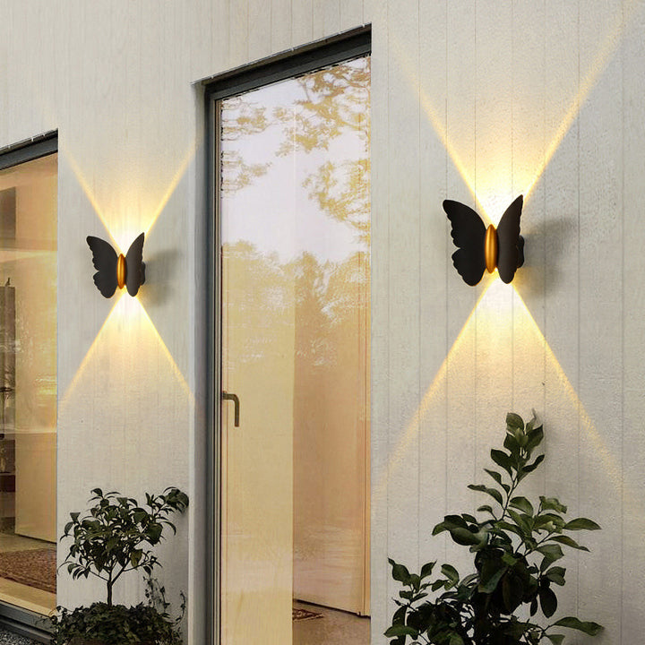 Aluminum Waterproof Outdoor LED Butterfly-Shaped Wall Light