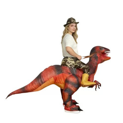 Inflatable dinosaur costume suitable for parties and performances