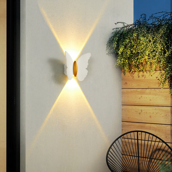 Aluminum Waterproof Outdoor LED Butterfly-Shaped Wall Light